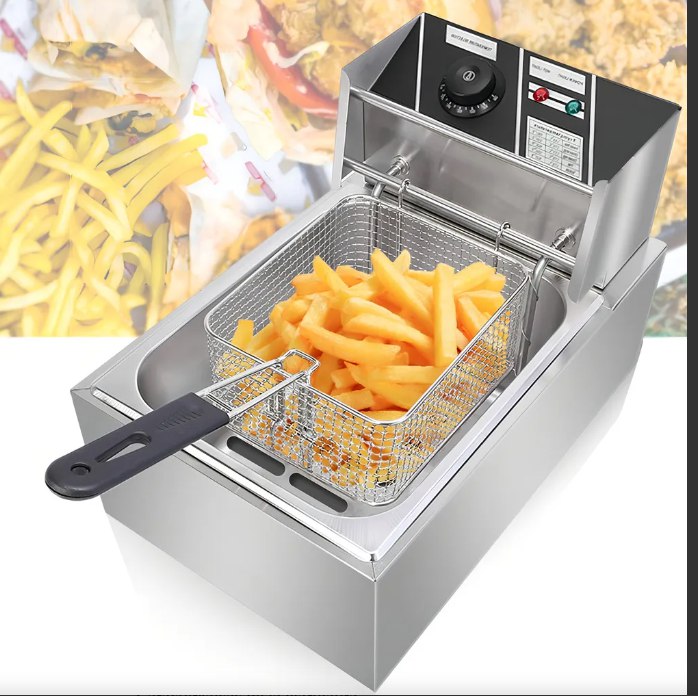 FREIDORA ELÉCTRICA EN ACERO 6L – Potencia y Capacidad para Cocinar Más Fácil