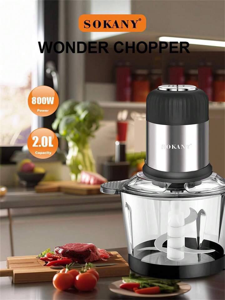 PICADOR MULTIUSO SOKANY 2.0 L – Potencia y Rapidez para tu Cocina